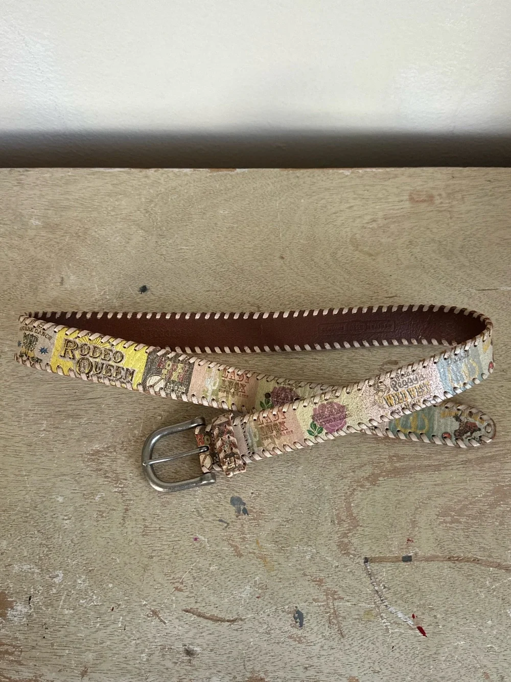 Y2K Fossil Western Leather Belt
